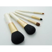 Private Label 5PCS White Handle Goat Hair Makeup Brush Set